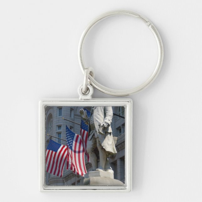 Washington, DC, statue of Benjamin Franklin Key Ring (Front)