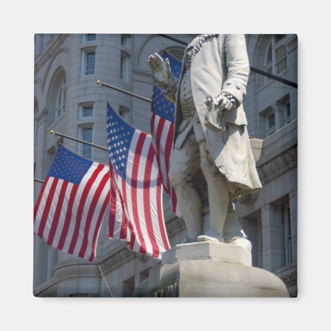 Washington, DC, statue of Benjamin Franklin Magnet (Front)