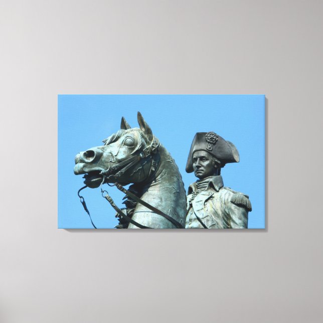 Washington, DC, statue of General George Canvas Print (Front)