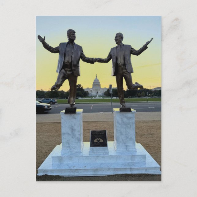 Washington DC Statues Holiday Postcard (Front)