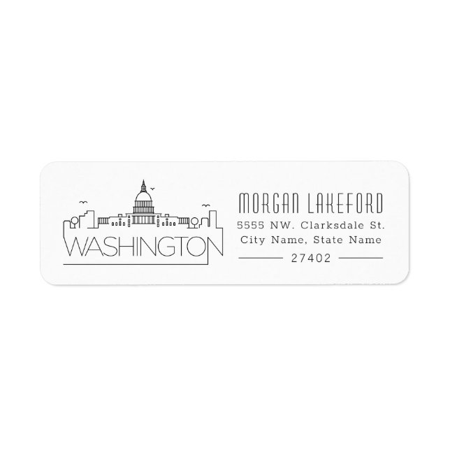 Washington DC Stylised Skyline | (Front)