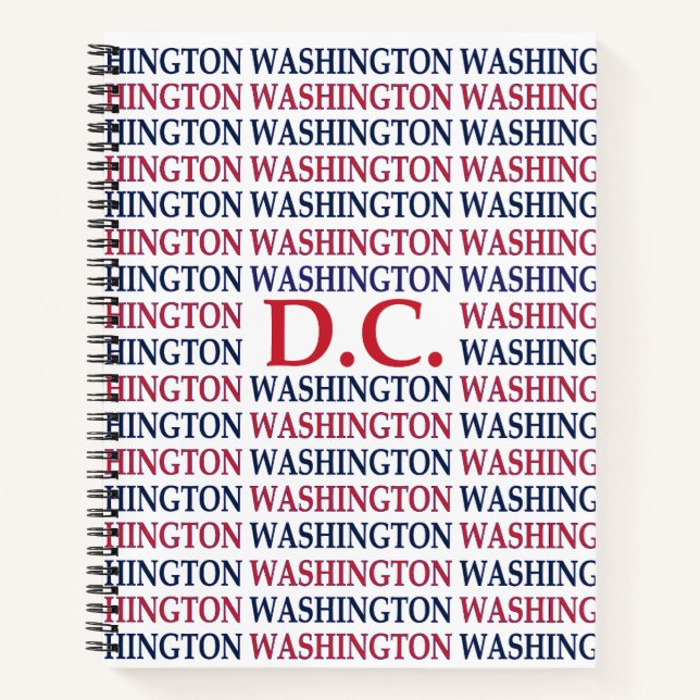 Washington DC Typography Notebook (Front)