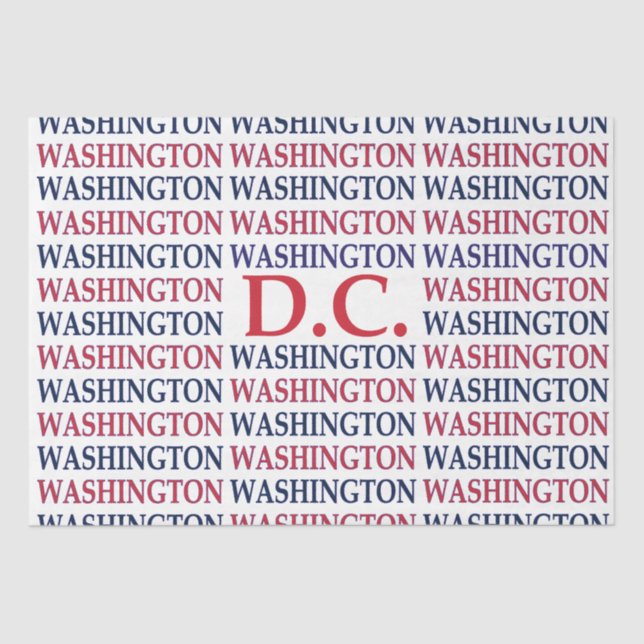 Washington DC Typography Tissue Paper (Front)