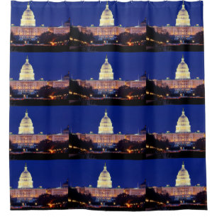 Washington DC United States Capitol at Dusk Shower Curtain