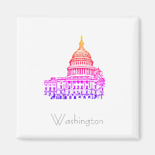 Washington DC USA Capitol Magnet