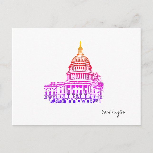 Washington DC USA Capitol Postcard (Front)