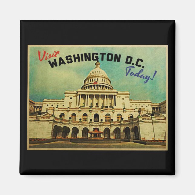 Washington DC Vintage Magnet (Front)
