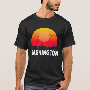 Washington DC Vintage Sunset Retro City State USA T-Shirt