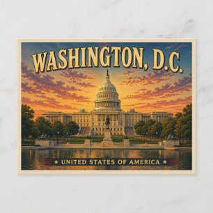 Washington DC Vintage Travel Postcard