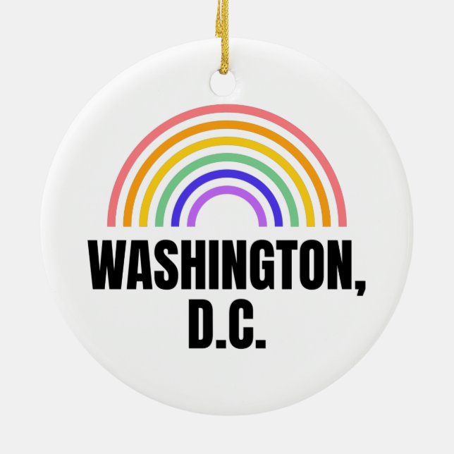 Washington dc  - Washington postcards - Washington Ceramic Tree Decoration (Back)