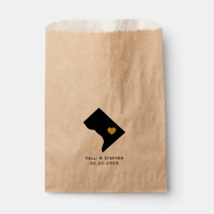 Washington DC Wedding Favour Treat Sacks, Gift Bag