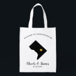 Washington DC Wedding Welcome Bag Tote, Gold Heart<br><div class="desc">Fill this welcome bag with favourite goodies for your guests to enjoy when they arrive in Washington DC!</div>