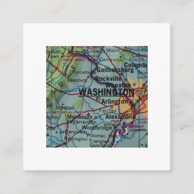 Washington DC  We've Moved New Address Card (Front)