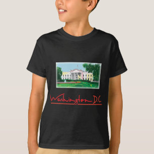 Washington DC - White House Cool Black T-Shirt