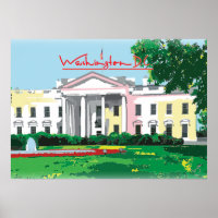 Washington DC - White House digital painting