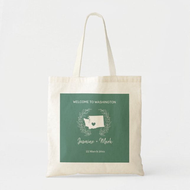 Washington Destination Wedding Welcome   Tote Bag (Front)