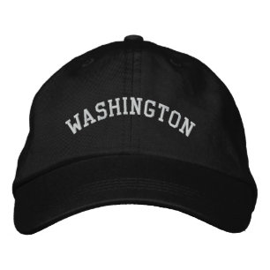 Washington Embroidered Adjustable Cap Black
