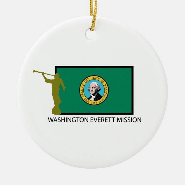 WASHINGTON EVERETT MISSION LDS CTR CERAMIC TREE DECORATION (Front)