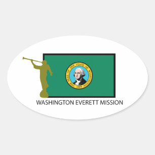 WASHINGTON EVERETT MISSION LDS CTR OVAL STICKER