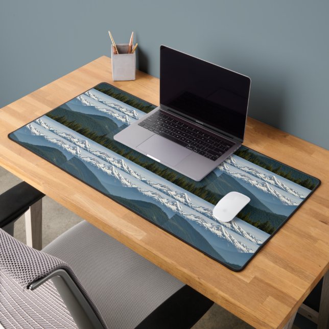 Washington Evergreen Mountain - Cascade Range Desk Mat (Office 2)