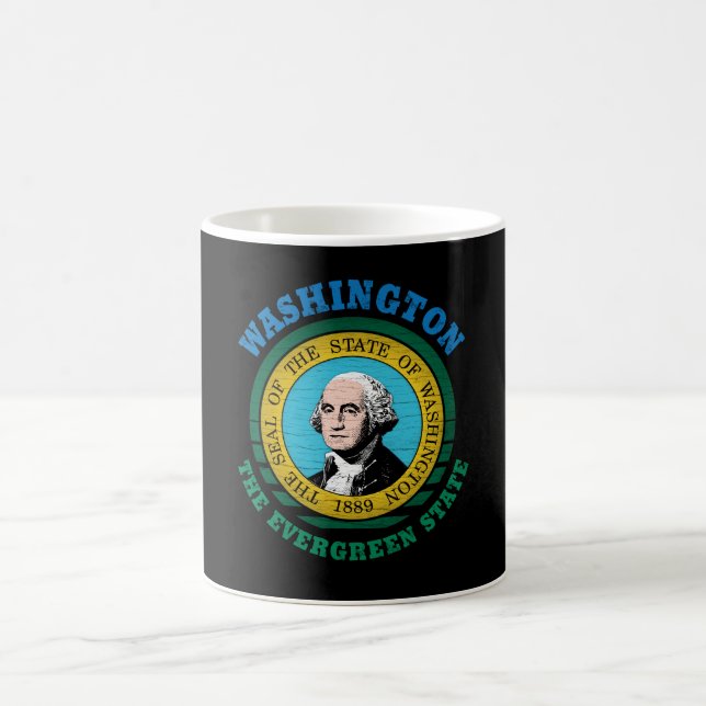 WASHINGTON EVERGREEN STATE FLAG COFFEE MUG (Center)