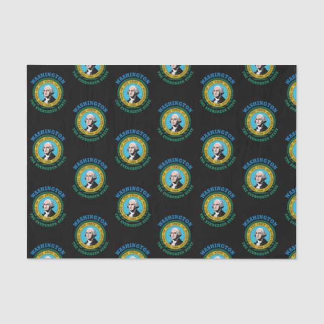 WASHINGTON EVERGREEN STATE FLAG TISSUE PAPER (Front)