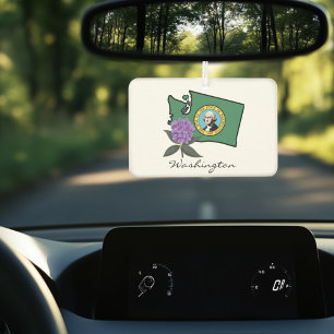 Washington Flag & Flower Pacific Rhododendron Car Air Freshener