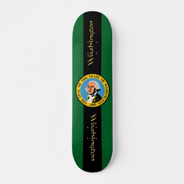 Washington flag skateboard (Front)