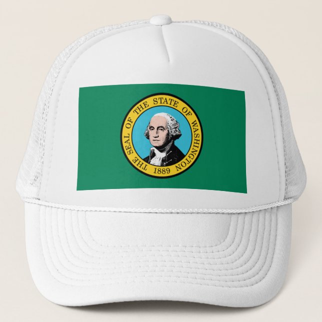 WASHINGTON FLAG TRUCKER HAT (Front)