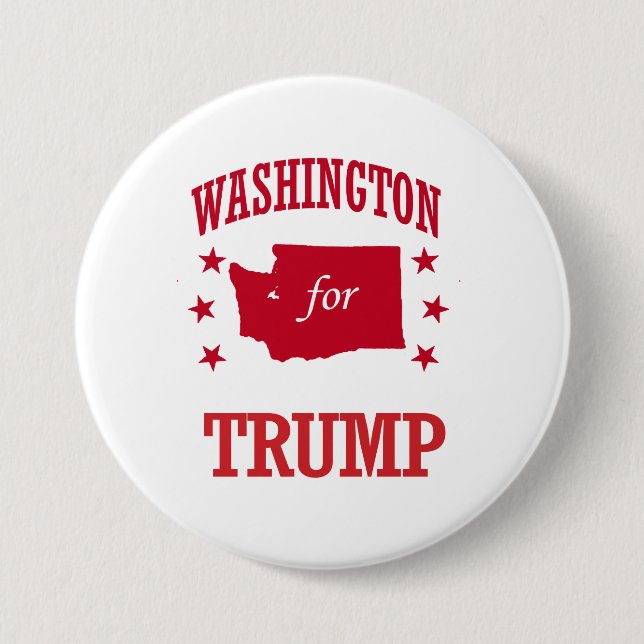 WASHINGTON FOR DONALD TRUMP 7.5 CM ROUND BADGE (Front)