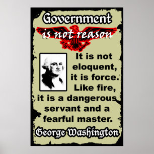 Washington: Gov't Is Like Fire Poster