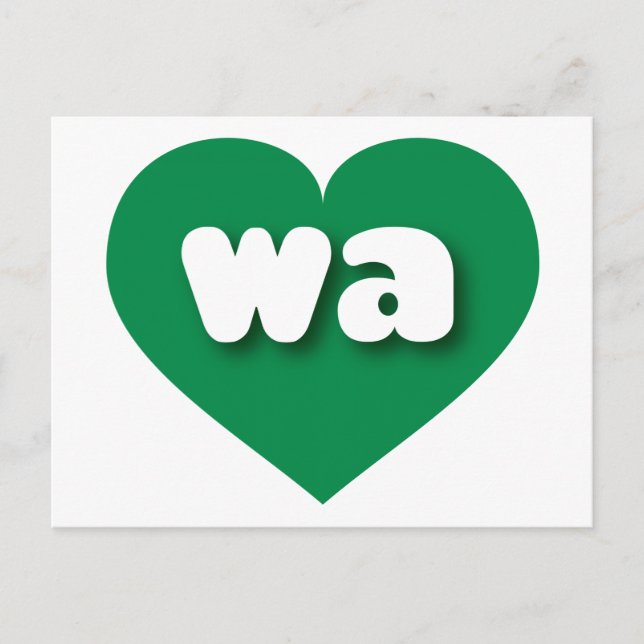 Washington green heart - I love wa Postcard (Front)