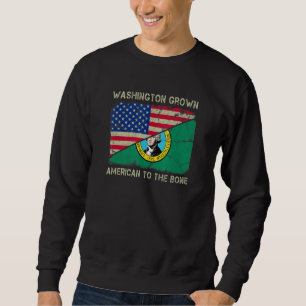 Washington Grown American To The Bone Home State W Sweatshirt