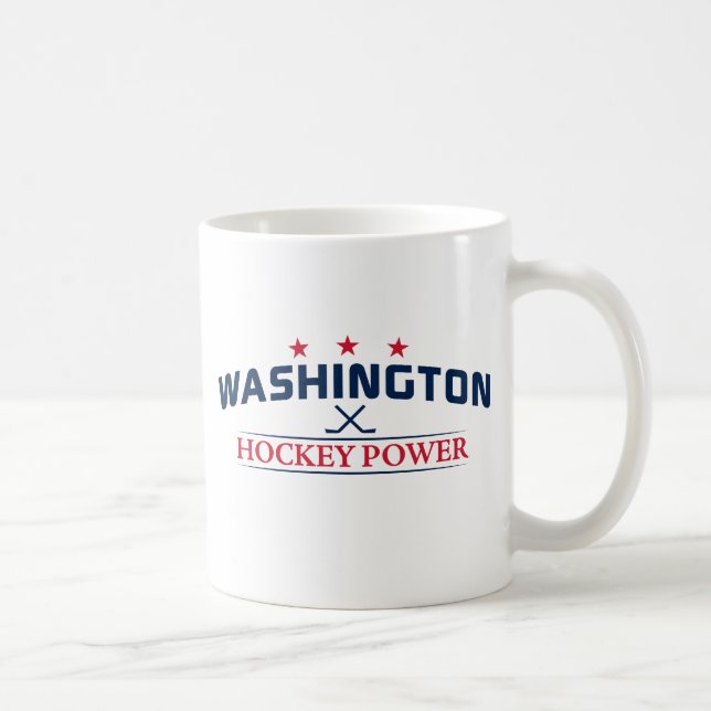 Washington Hockey Power White Mug (Right)