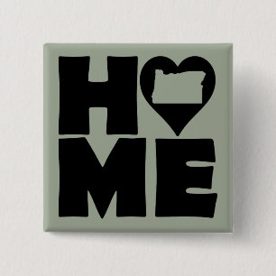 Washington Home Heart State Button Badge Pin