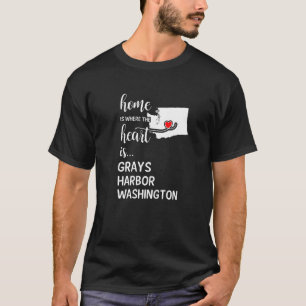 Washington Home Is Where The Heart Is Greys Harbou T-Shirt