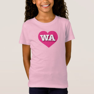 Washington Hot Pink Heart - I love WA T-Shirt