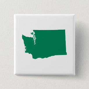 Washington in Green 15 Cm Square Badge