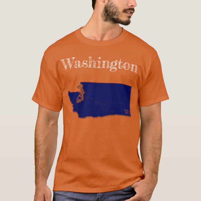Washington Interstates [Navy Blue Design] T-Shirt (Front)