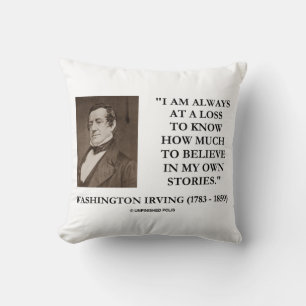 Washington Irving Always At A Loss Believe Stories Cushion