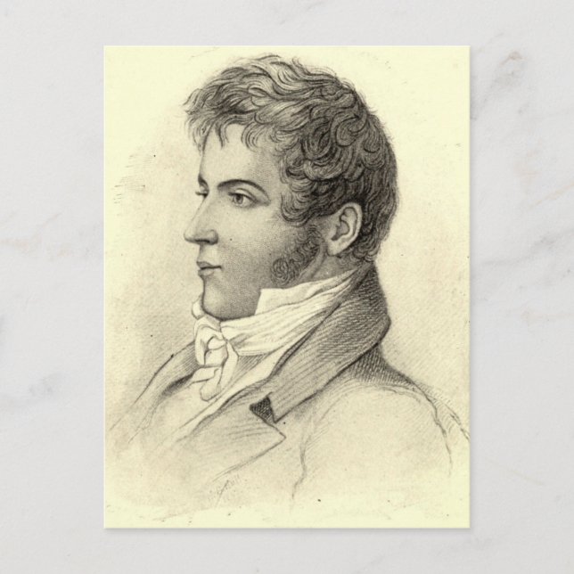 Washington Irving Portrait Postcard (Front)