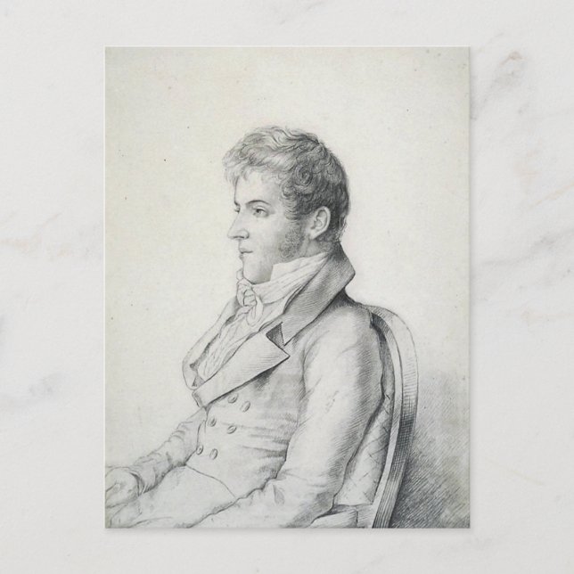 Washington Irving Portrait Postcard (Front)