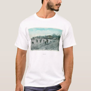 Washington Lake Park Ice Skating Scene T-Shirt