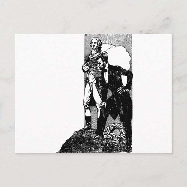 washington lincoln postcard (Front)