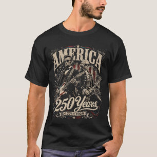 Washington & Lincoln Rocking America 250th Anniver T-Shirt