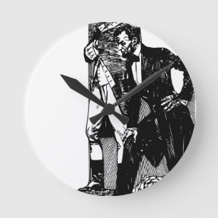 washington lincoln round clock
