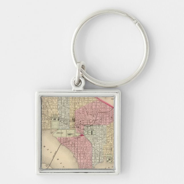Washington Map by Mitchell Key Ring (Front)