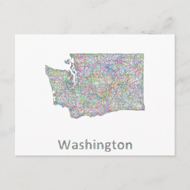 Washington map postcard (Front)