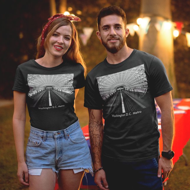 Washington Metro Station Looking at the Rails T-Shirt (Washington Metro Station Looking at the Rails T-Shirt)