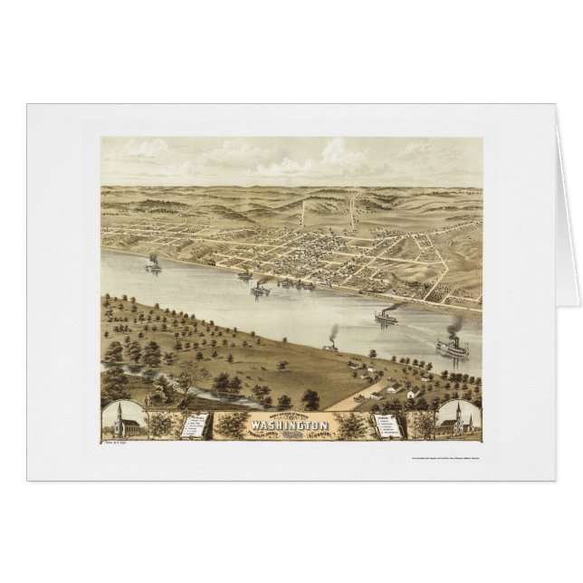 Washington, MO Panoramic Map - 1869 (Front Horizontal)